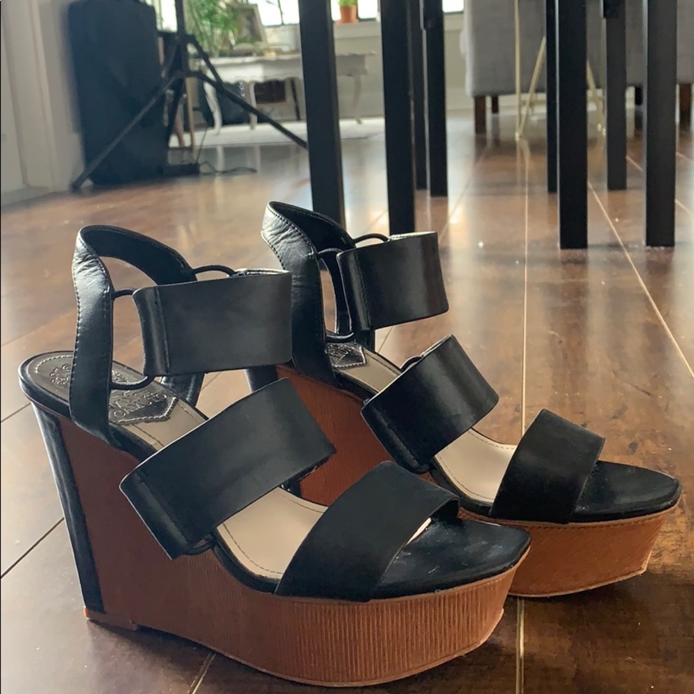 black and brown wedges from vince camuto.